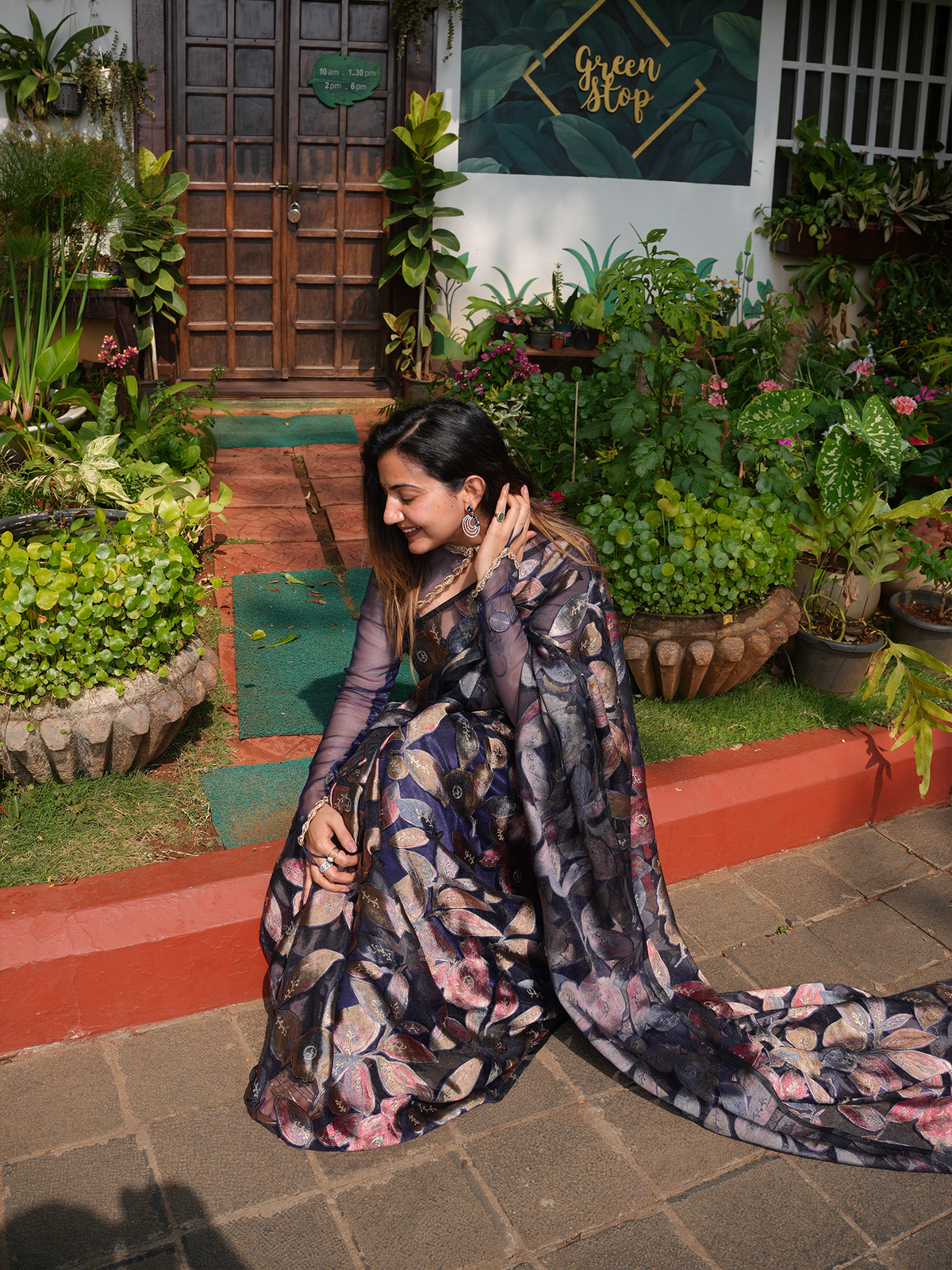 Royal Blue Saree Set