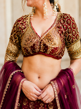 Red Aangi With Gota Patti Work