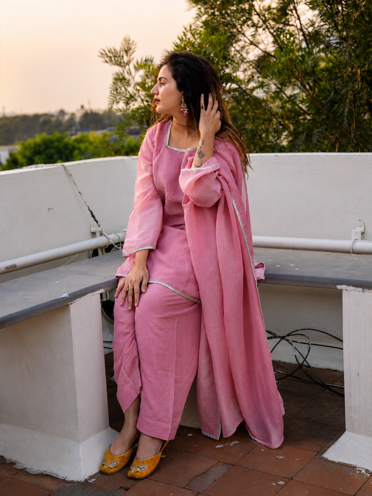 Pink Farshi Salwar Suit
