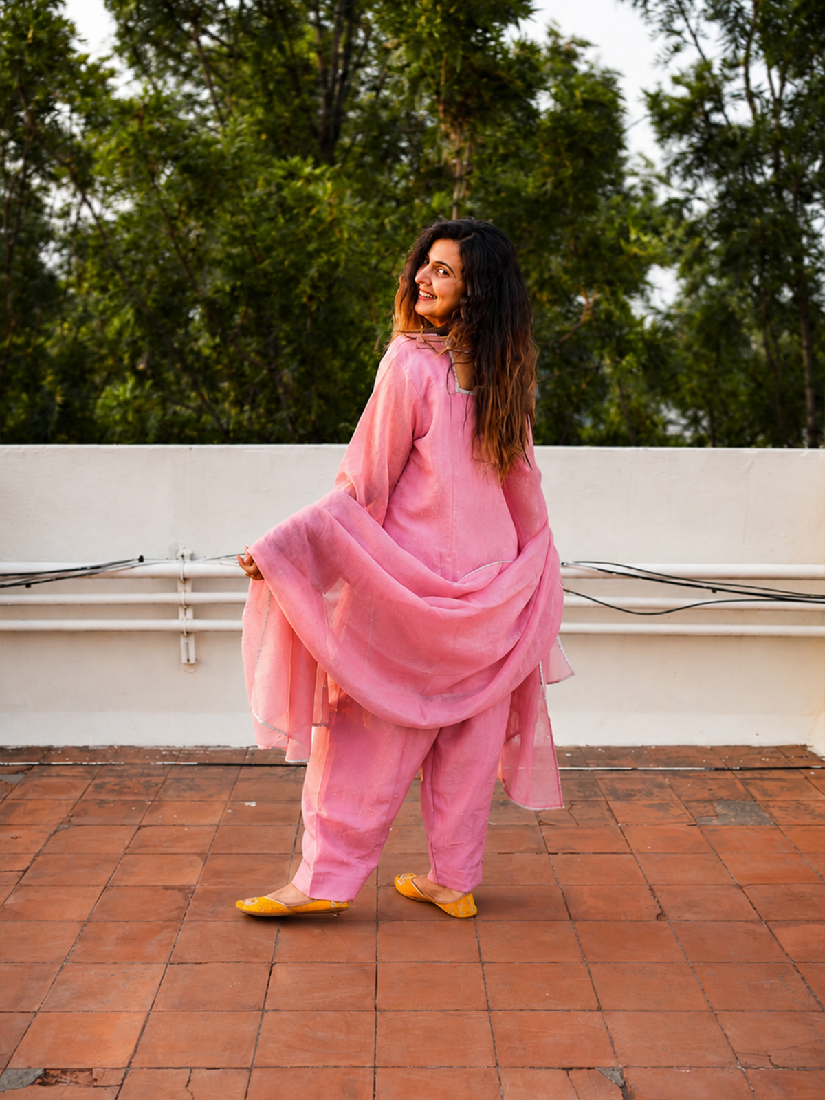 Pink Farshi Salwar Suit