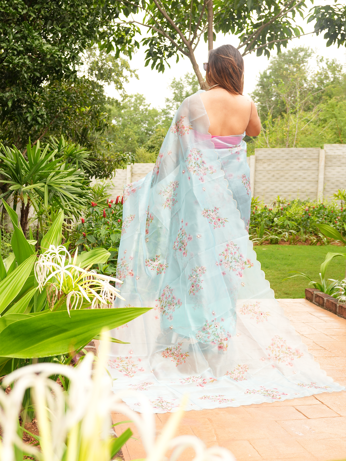 Blue Pure Orgenza Saree