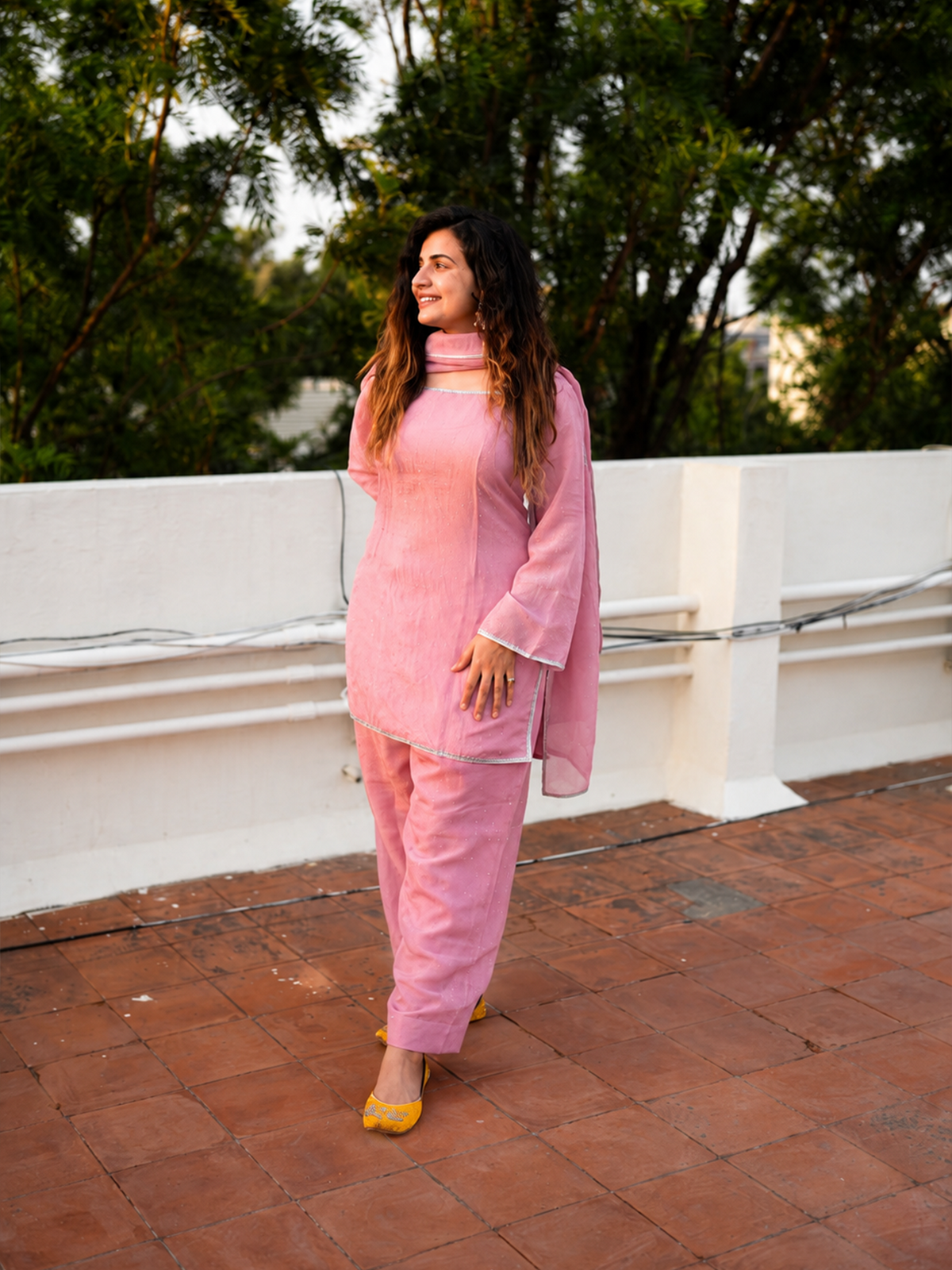 Pink Farshi Salwar Suit