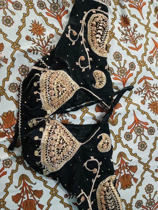 Black Aangi With Gota Patti Work