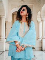 Sky Blue Farshi Salwar Suit