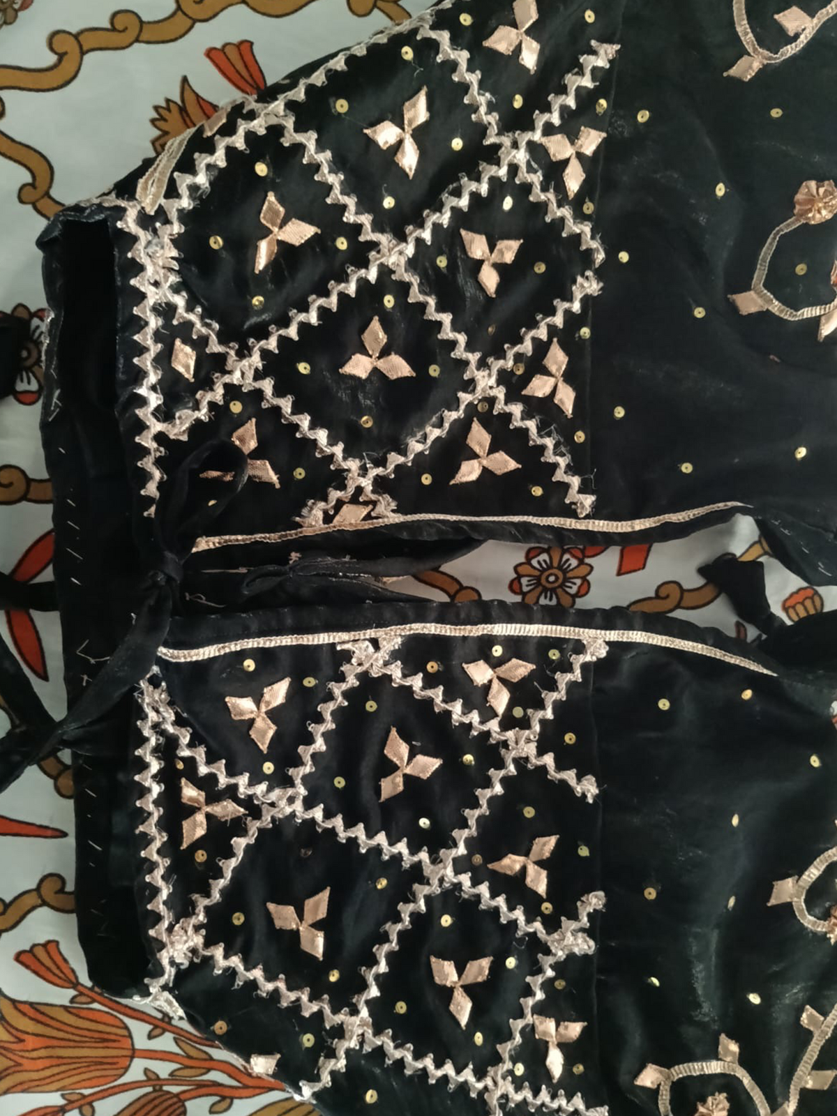 Black Aangi With Gota Patti Work