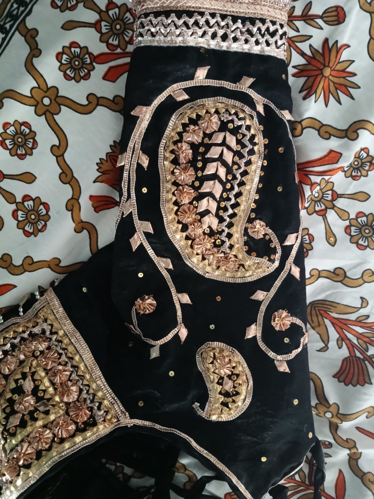 Black Aangi With Gota Patti Work
