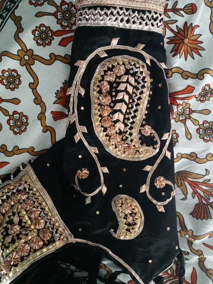 Black Aangi With Gota Patti Work