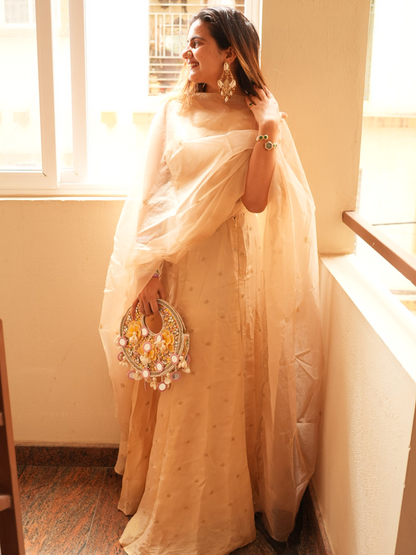 Beautiful Ivory Lelenga Set With Dupatta