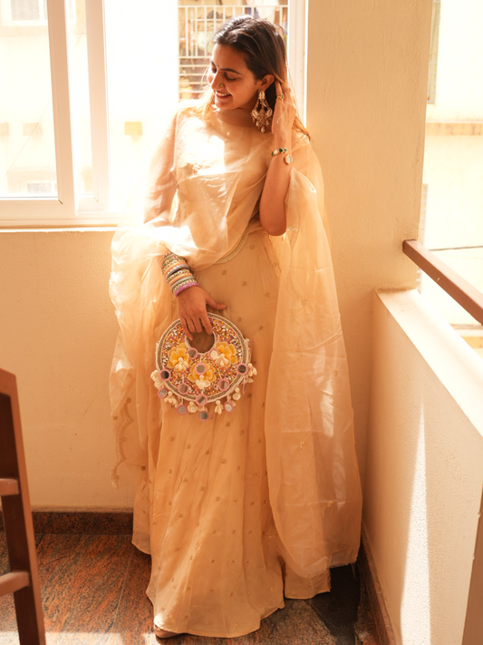 Beautiful Ivory Lelenga Set With Dupatta