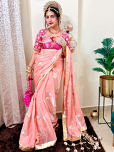 Pink Aangi With Gota Patti Work