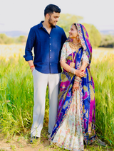 Beautiful Multicolor Off-White Lehenga Set With Dupatta