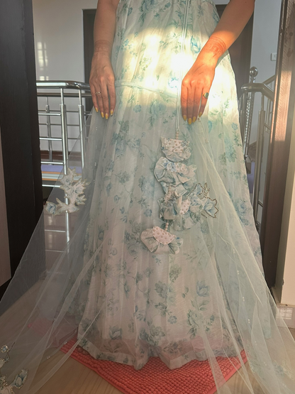 Beautiful Sky Blue Lehenga Set With Dupatta