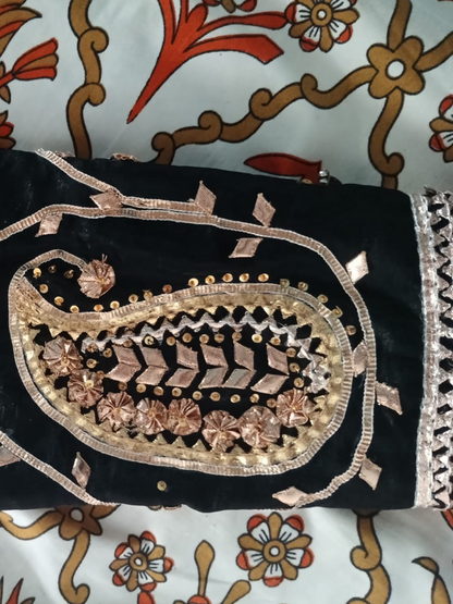 Black Aangi With Gota Patti Work